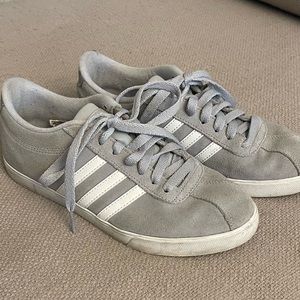 Adidas gray athleisure sneakers
